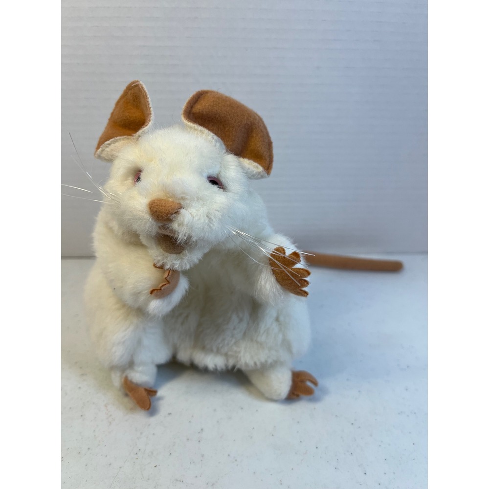 Folkmanis White Mouse Hand Puppet Plush Realistic Animal Toy 2219